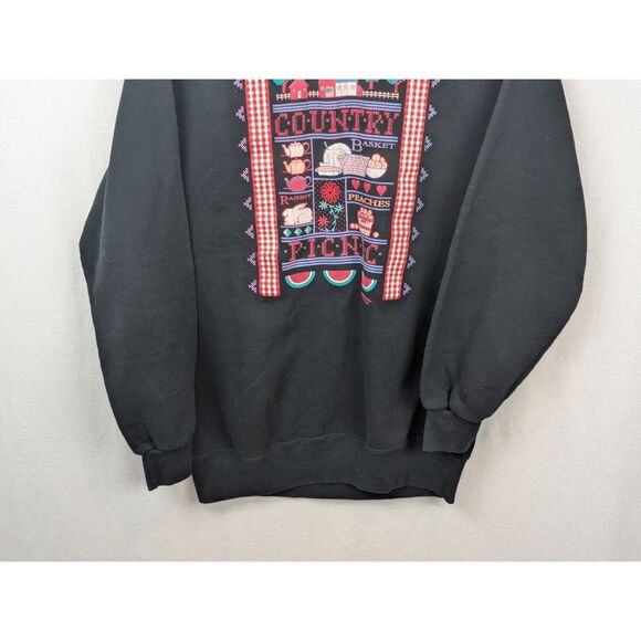 Vintage Morning Sun Country Picnic Collard Sweater Women's Size Large - Picture 3 of 9